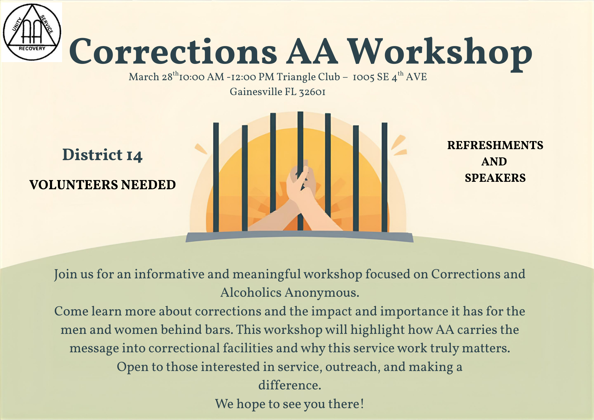 March 28th Corrections Workshop