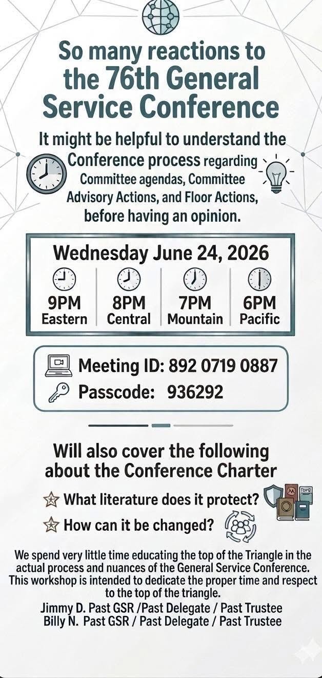 General Service Conference Process …. How Does it Work